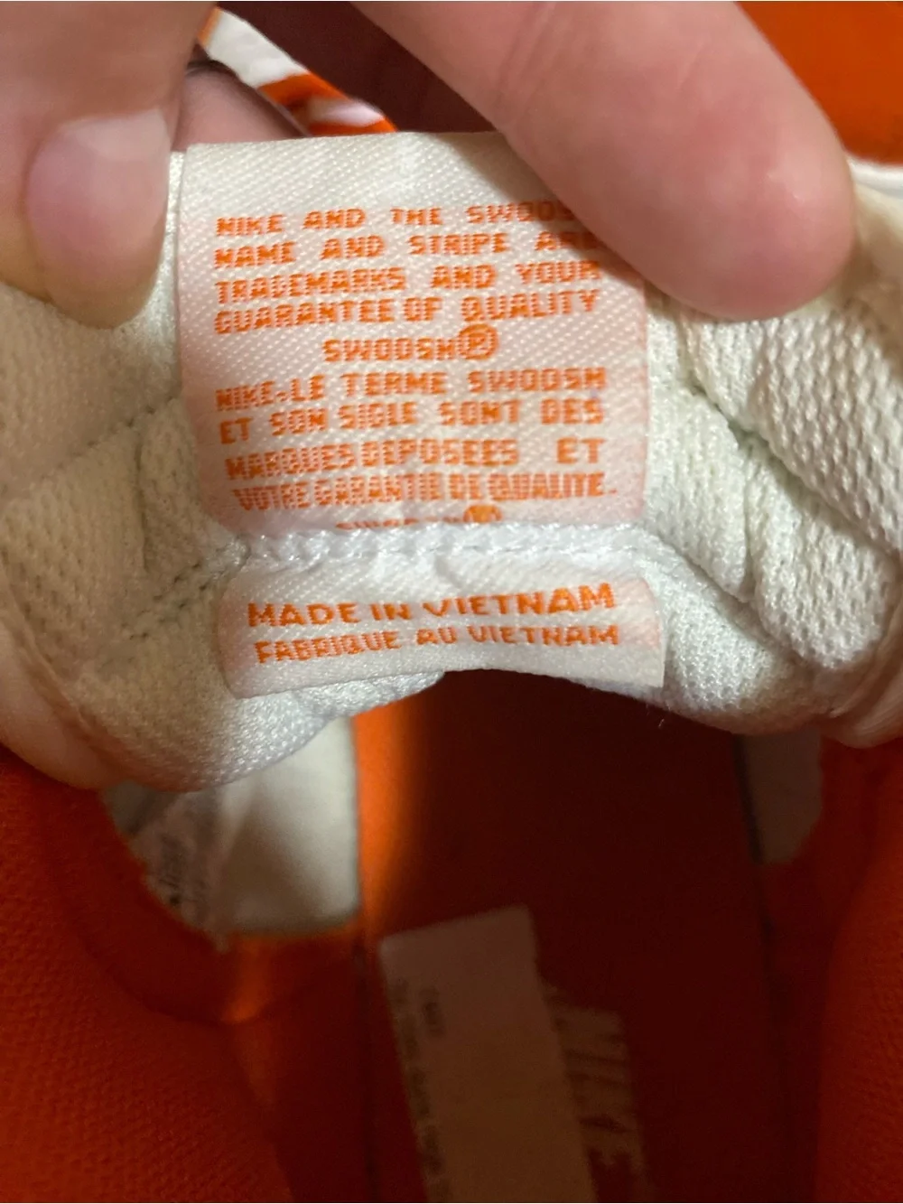 Nike High-Top Sneakers in Orange and White